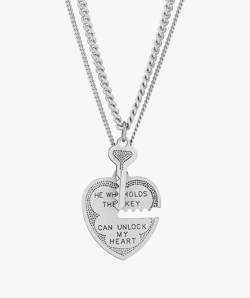 Brilliance Fine Jewelry Sterling Silver Breakable Heart Key Pendant