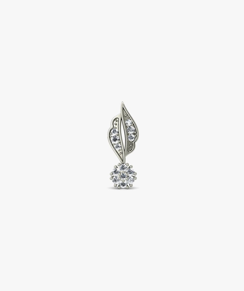 Bluestone White Gold and Diamond Stud Earrings - Image 5