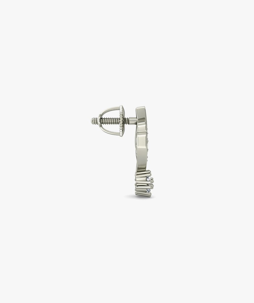 Bluestone White Gold and Diamond Stud Earrings - Image 4