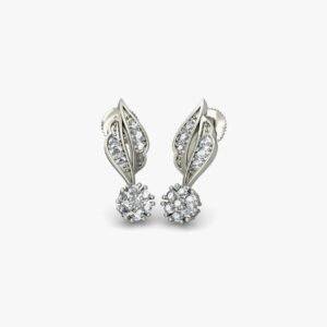 Bluestone White Gold and Diamond Stud Earrings