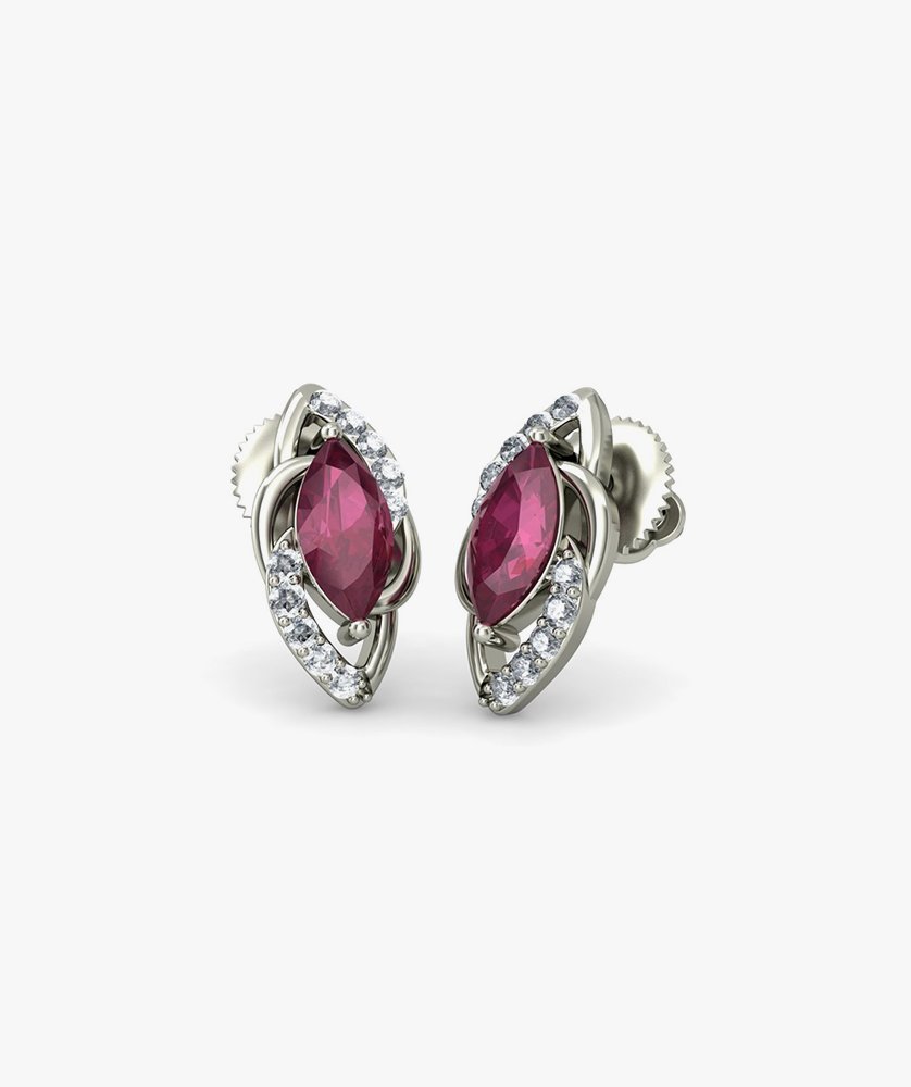 The Rivaan Earrings Yellow Gold 18kt Stud Earring - Image 3